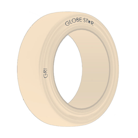 10x5x61_2(254_127-165)6"GRIGLOBESTARPressOnBand,Non-Marking,Smooth,Solid,White